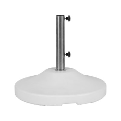 Poids américain: 120 lb Base de parasol ronde autoportante remplissable en blanc
