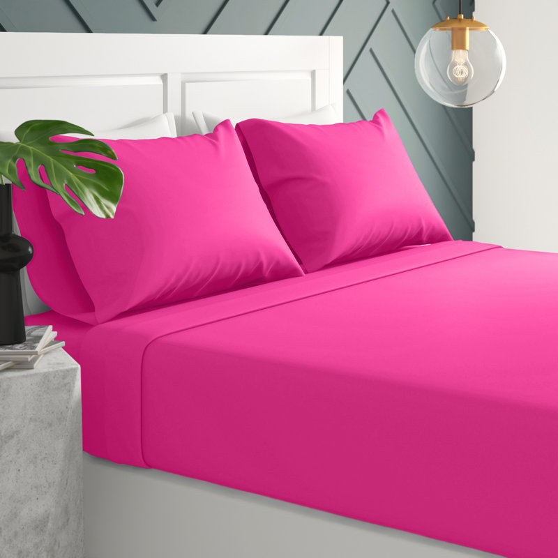  1500 Thread Count Microfiber Sheet Set, Full, Pink