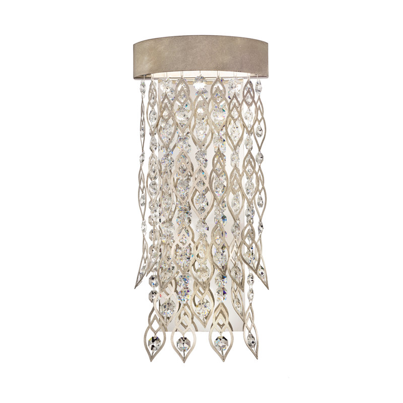 Pavona 1 Light Crystal LED Wall Sconce, 4-CCT Color Temperature Selectable, Antique Silver