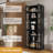 86.7'' H X 23.6'' W Book Cabinet Storage Bookcase With 7 Shelves With Glass Doors-1293247413