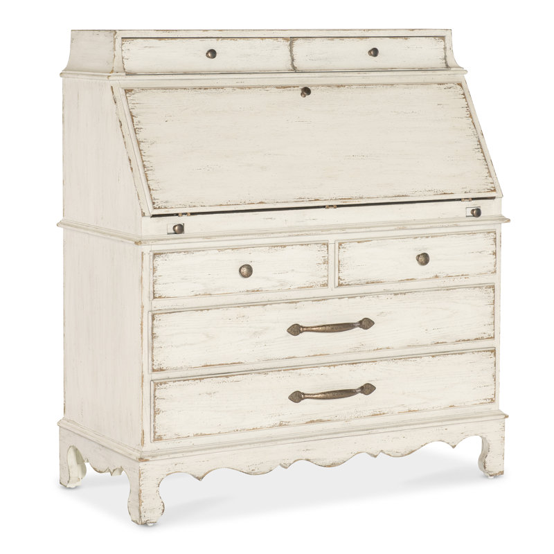 Americana 43.75'' W Rectangle Secretary Desk with and Cabinet