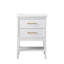 Meuble-lavabo simple 24 po avec plateau en céramique Brodnax-1755984573