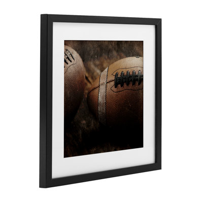 Be Be Ball Football, reproduction encadrée sous verre, conception de Kim Allen