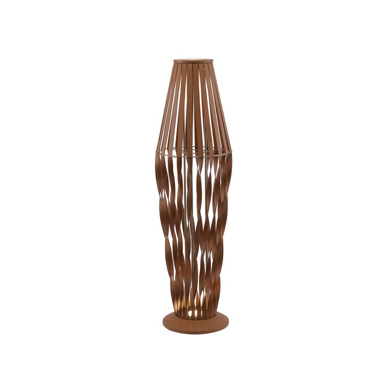 Lampe sur pied en cuir à DEL 3 lumières Transitional