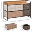 Commode 5 rangements avec structure en acier, pour commode en tissu de chambre à coucher, rangement pour couloir