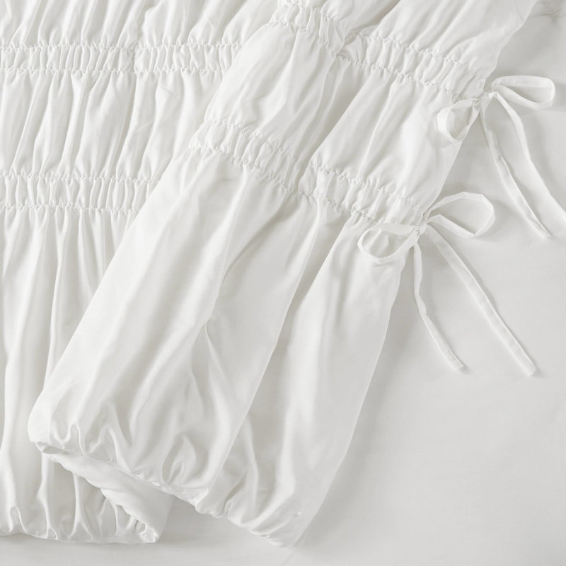 Édredon simple / simple TG, 2 pièces, transformation de chambre d'ambiance champêtre français, conception avec attaches, microfibre douce pour toutes les saisons, décor romantique standard 2 pièces, microfibre, tout confort,