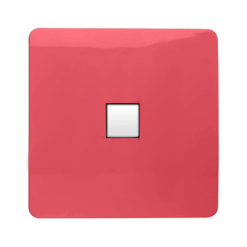 Trendi Switch 1 Gang Cat 3 Telephone Socket, Strawberry