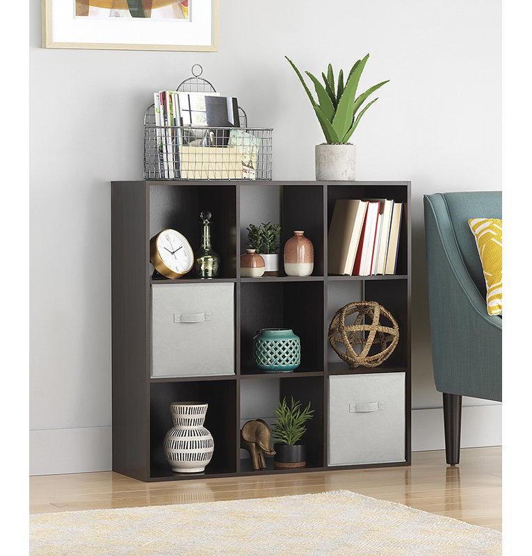 9-SECTION CUBE ORGANIZER-ESPRESSO, Expresso