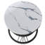 Round Nesting Coffee Tables (70+45Cm), Marble Effect V-Wire Frame With 2-Tier Storage Side Table-672943772