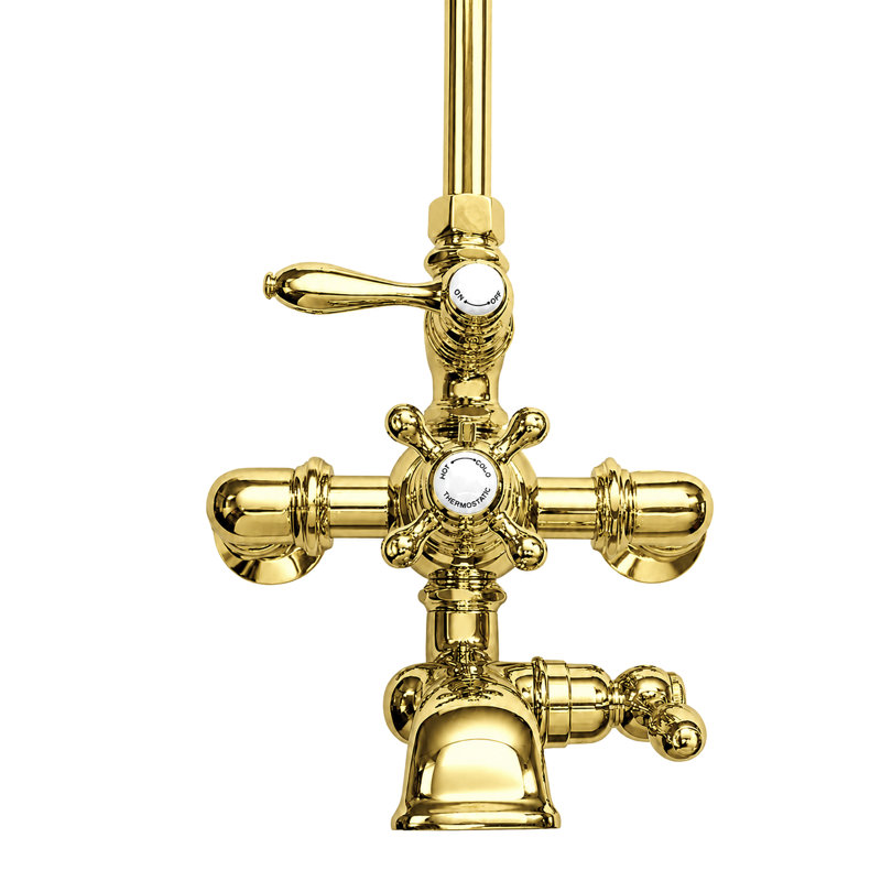 Système de douche thermostatique 60 po Exposed, Laiton ultra enduit
