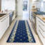 Tapis bleu touffeté à motif géométrique Ordingen-1049865918
