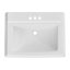 Lavabo de salle de bain rectangulaire 26,5 "en porcelaine blanche avec trop-plein