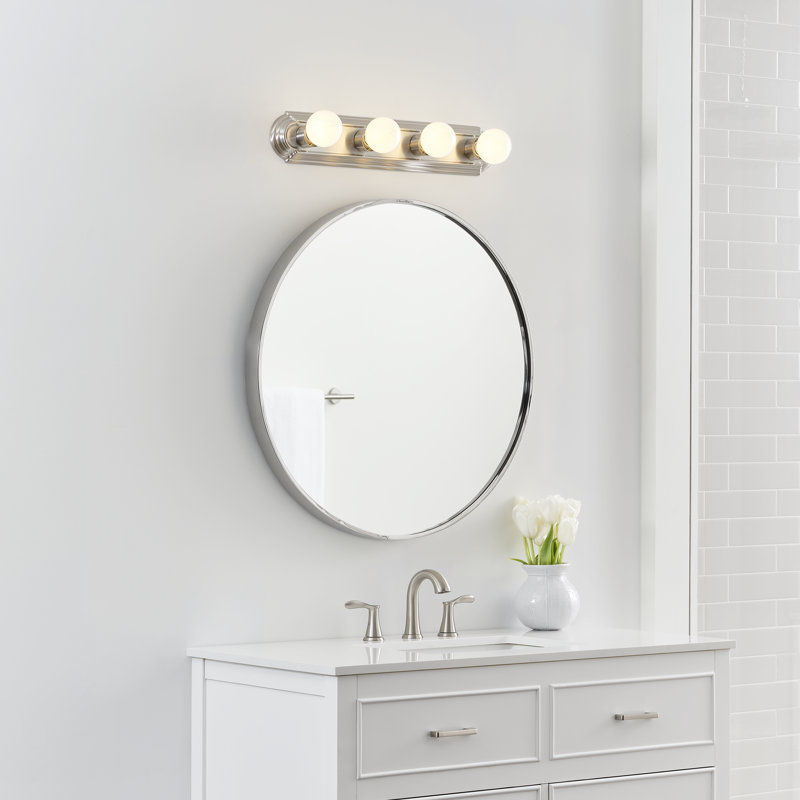 Applique murale / salle de bain à quatre lumières De-Lovely de Génération Lighting , Nickel brossé