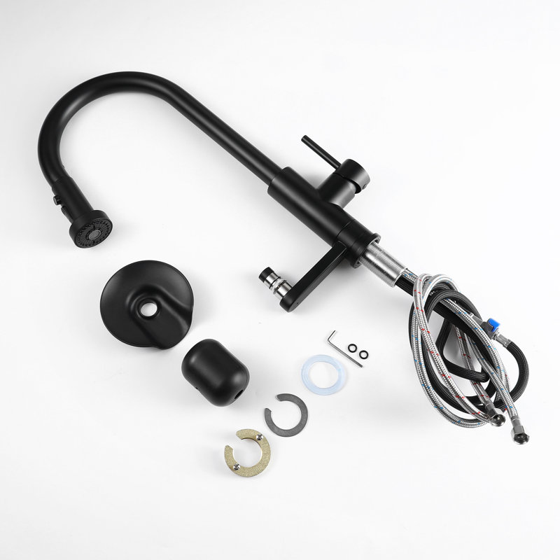 -in-1 Multifunction Kitchen Faucet Stainless Steel Modern Style For Efficient Sink Space