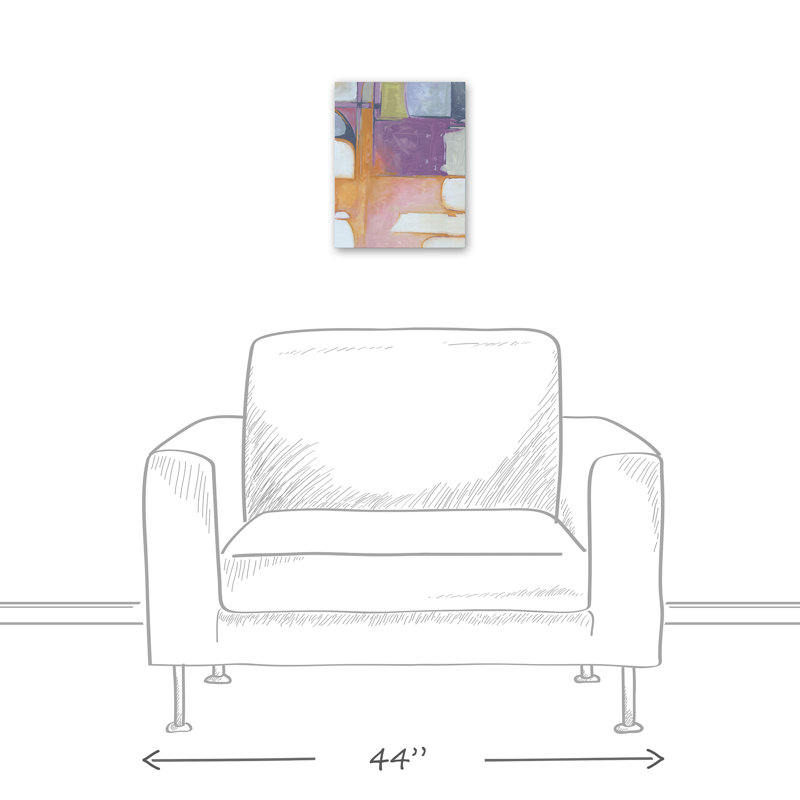 Impression de blocs colorés colorés sur toile, H 14 po x l 11 po x P 1,25 po