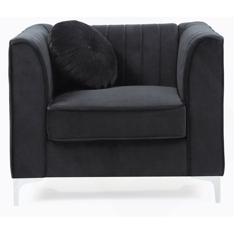 Fauteuil incliné noir élégant Sleek, Noir