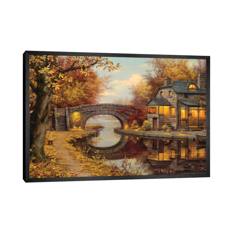 Tranquility 1 Piece Painting on Canvas, 66.04 cm H x 45.72 cm W, Black Framed Canvas