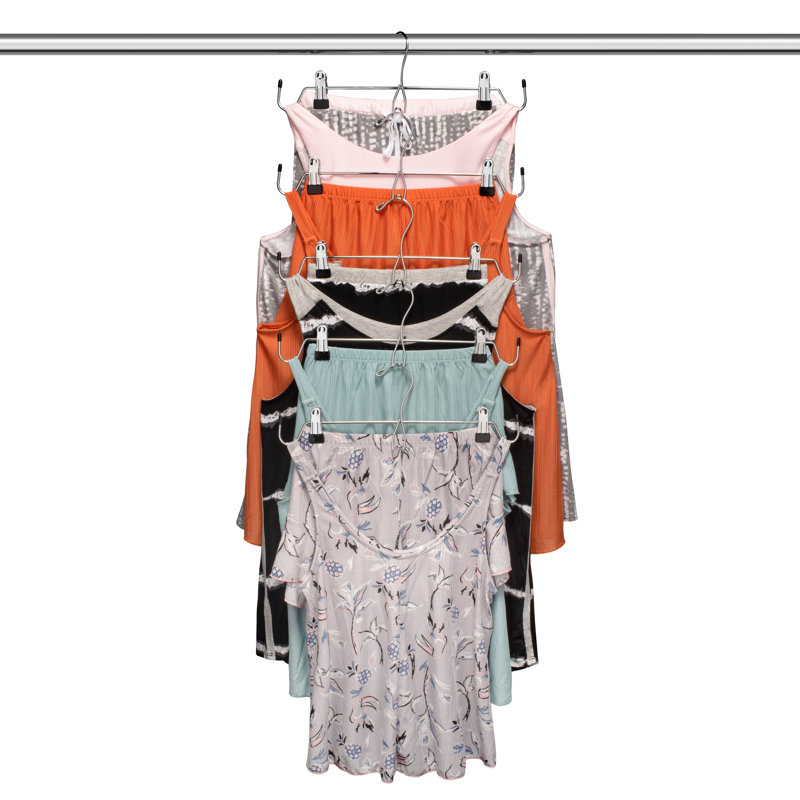 80719 Metal Non-Slip Multi-Layer Hanger for Skirt/Pants, 6