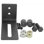 Black Rustic Two Wheel Adjustable Wall Mount Floor Guide