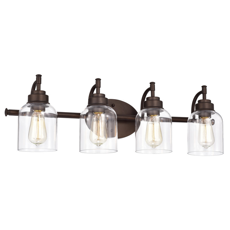 Éclairage pour salle de bain 3 lumières Dorey, Bronze frotté à l'huile, 3