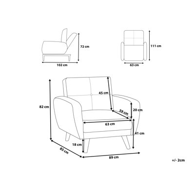 Almus 89cm Wide Standard Recliner