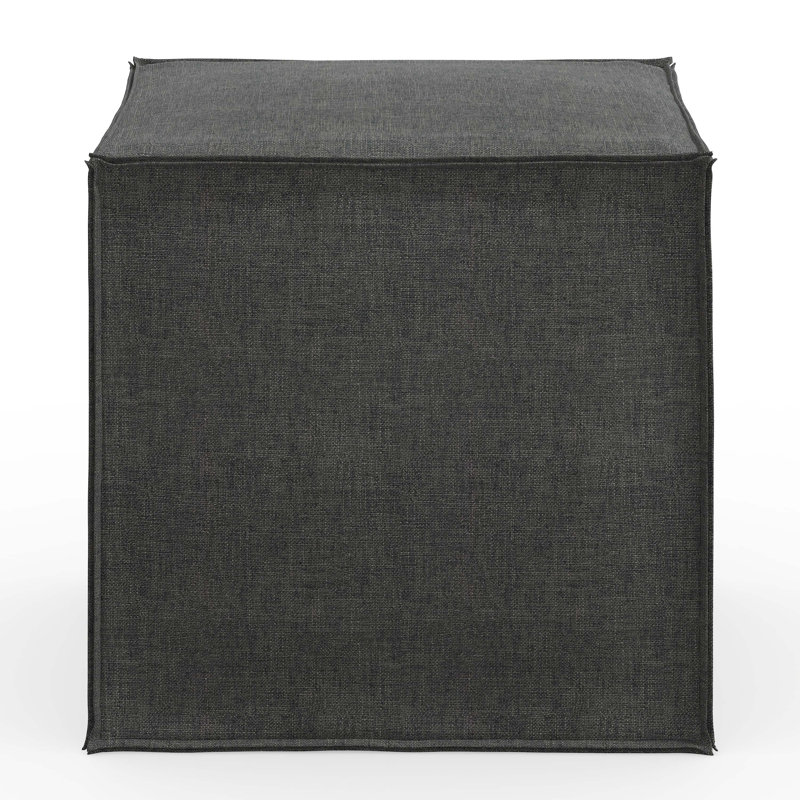 Repose-pieds Cohle, Lin texturé gris anthracite Zuma