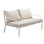 Ensemble de conversation d'extérieur 4 pièces en aluminium blanc avec coussins pour terrasse avec cadre antirouille et confort moelleux-700907650