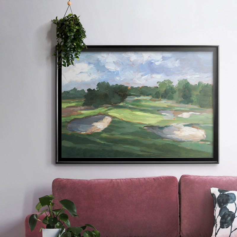 Golf Course Study III, reproduction d'art sur toile, Noir, H 26 po x l 38 po x P 1,5 po
