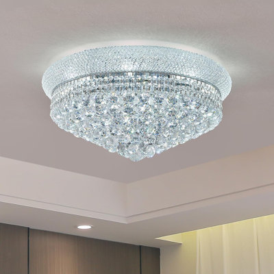 Plafonnier encastré en cristal pour salon, salle à manger, chambre, entrée, couloir, salle de bain