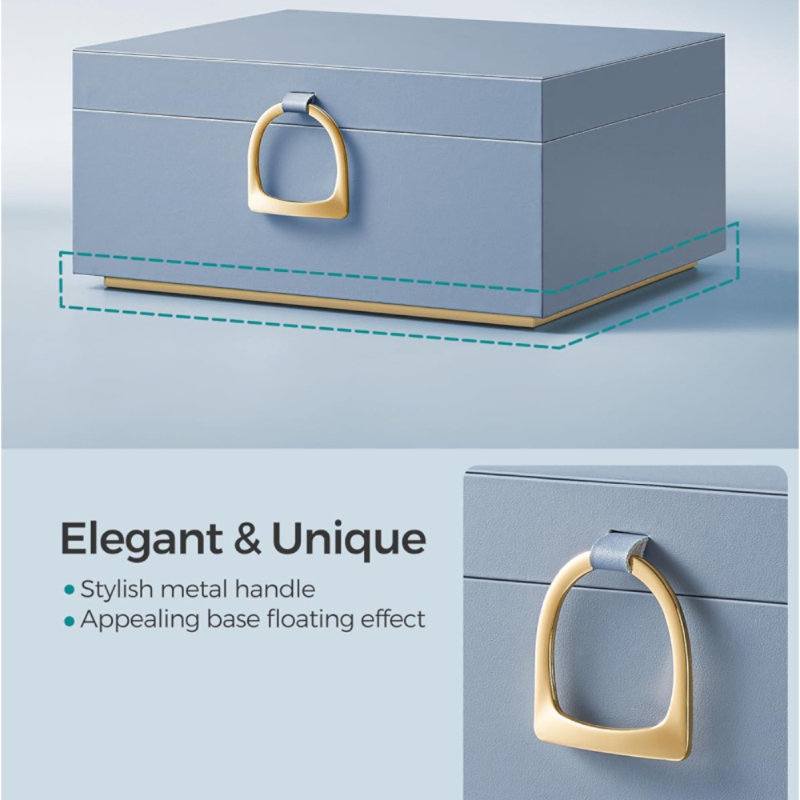 Boîte à bijoux avec plateau à bijoux amovible