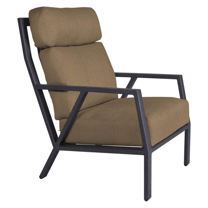 Aris Outdoor Lounge Chair, Graphite, Sahara Cafe