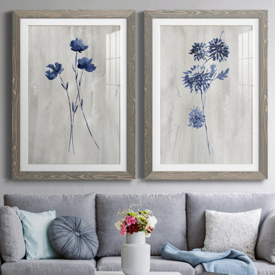 Indigo Botanical III - ensemble de 2 reproductions d'impressions