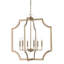6 - Light Dimmable Lantern Geometric Chandelier-32971097