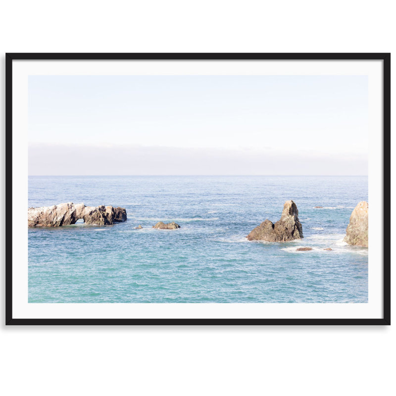 Pacific Wonders Print by Carly Tabak, Black Wood, 44" W x 31" H