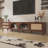 Mid-Century Modern 86" Width Entertainment Center, TV Stand For Tvs Up To 90", with App Controlled LED Lights
