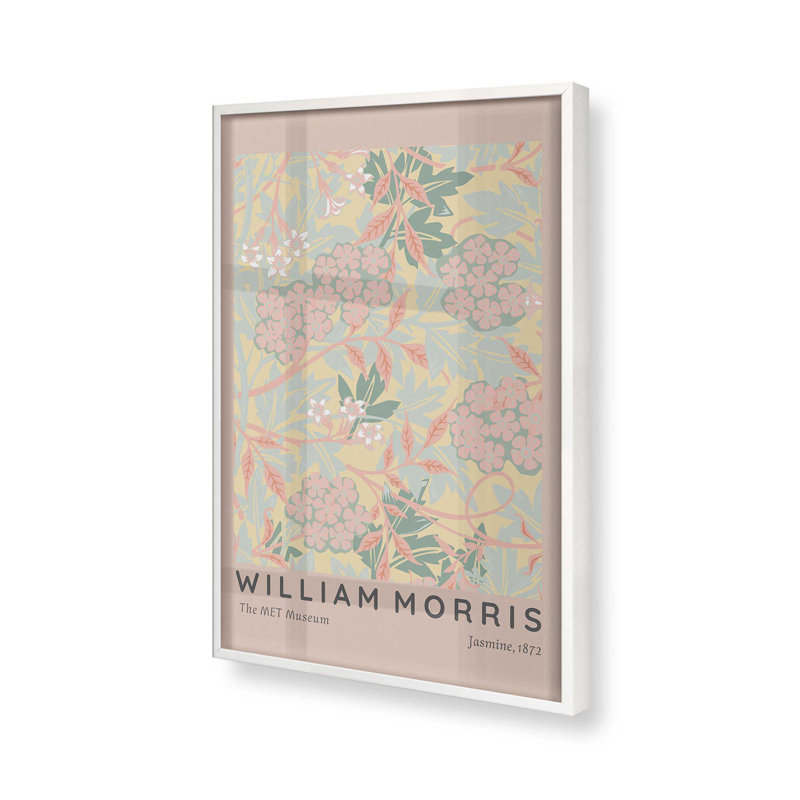 «Blush Jasmine» par William Morris, H 37 po x l 25 po, Blanc, Orange