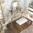 Kayli Glass and Metal Makeup Vanity Set with Stool-1761520979