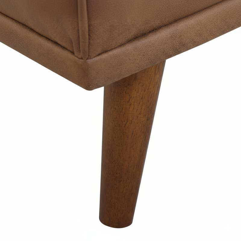 Canapé convertible polyvalent rembourré capitonné avec porte-gobelets et pieds en bois 