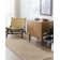 Alonzo Solid Color Machine Woven Polyester Area Rug in Beige