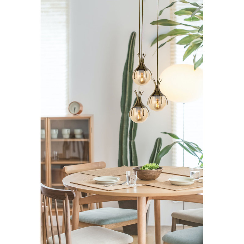 Grendon 3 - Light Bronze Cluster Pendant