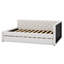 Lit plateforme tapissier double capitonné avec lit gigogne simple TG-30071380