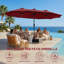 15 pi Double parasol solaire de patio-785967801