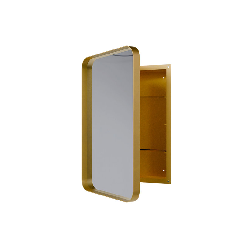 Armoire à pharmacie encastrée en métal avec miroir et tablettes réglables avec rangement pour salle de bain 20 po x 30 po