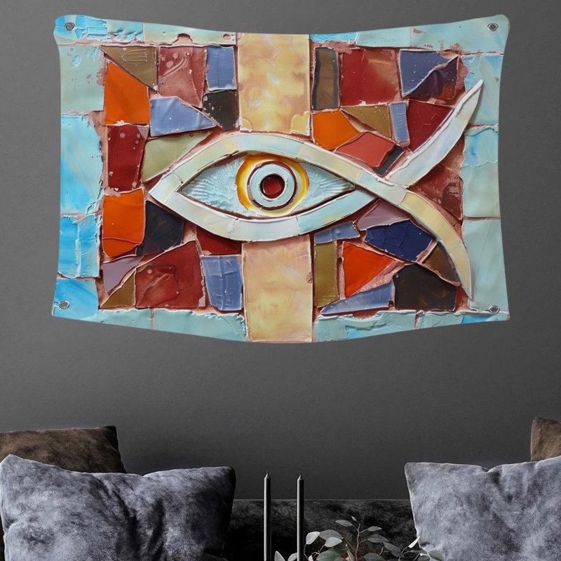 Tapisserie en microfibre, H 88 po x l 104 po