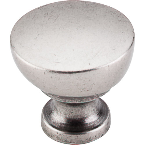 Bergen 1 1/4" Diameter Mushroom Knob, Pewter Antique
