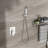 Shower Head Assembly - 16 Inch Ceiling Mount Square Dual With -balanced Valve, Rainfall And Handheld, Easy Installation Centrifugal Force Resistance Mounted Dirt Removal