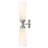 Two Light Etched Opal Glass Bath Wall Sconce-122467697