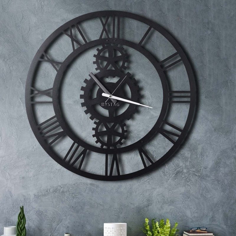 Finke Metal Wall Clock, 70cm H x 70cm W x 0.2cm D