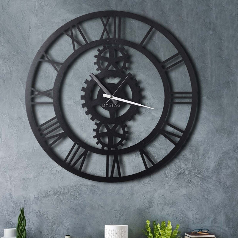 Finke Skeleton Wall Clock, 70cm H x 70cm W x 0.2cm D