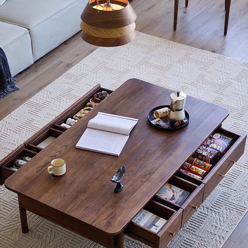 Black walnut solid wood end table